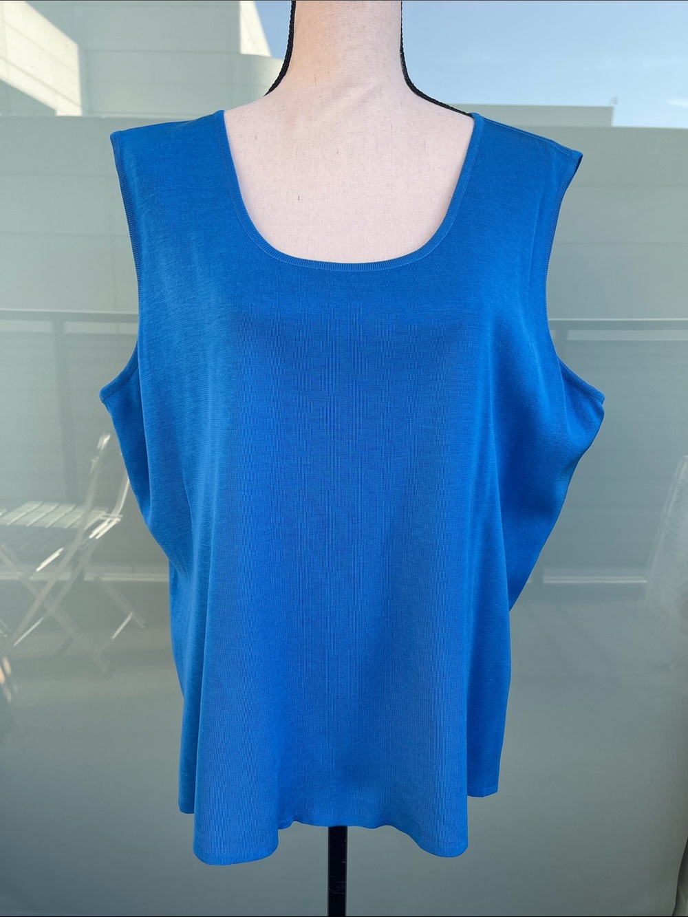 Ming Wang Classic Cobalt Blue Tank Top 2X
